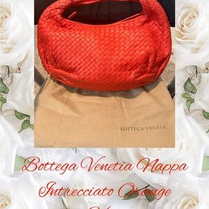 Bottega Veneta Red Intrecciato Hobo Bag